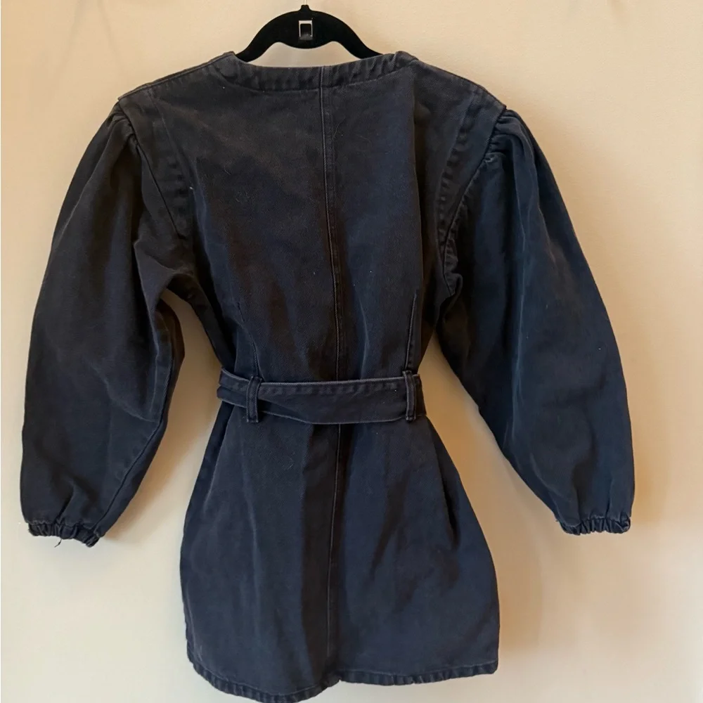 Boohoo Washed Black Denim Dress - Picture 5 of 6